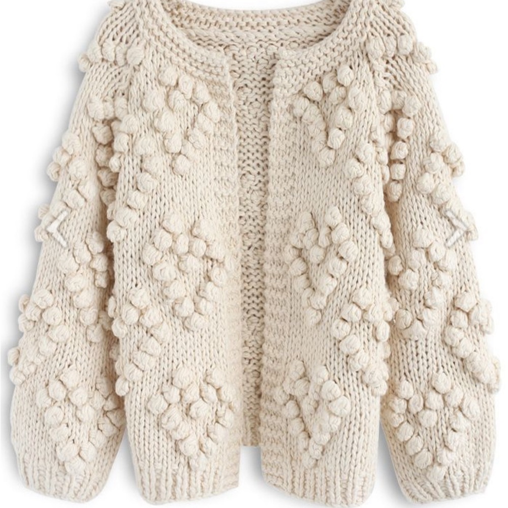 Chicwish Knit Your Love Cardigan in Ivory